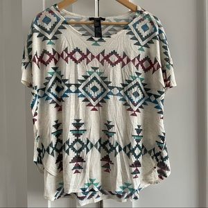 Tribal print Flowy tunic top